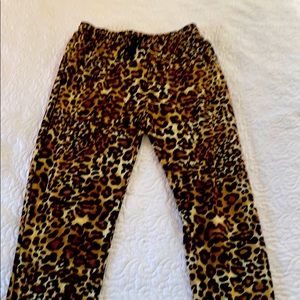 Leopard Lounge Pants, large but fits like a medium